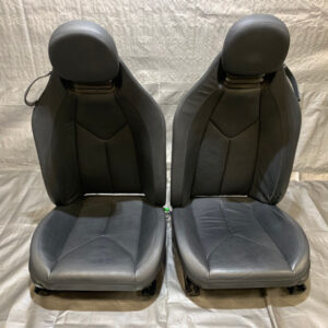 2005-2006 Mercedes Benz SLK R171 Black Nappa Leather Seats / Pair / SK211