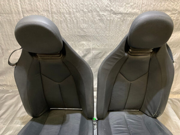 2005-2006 Mercedes Benz SLK R171 Black Nappa Leather Seats / Pair / SK211 - Image 3