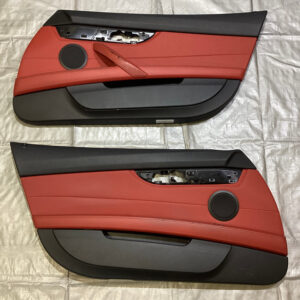 2009-2016 BMW E89 Z4 Interior Door Panels / Coral Red Kansas Leather / Z4907