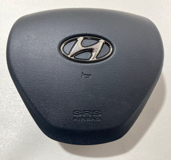 2013-2016 Hyundai Genesis Coupe Black Leather Steering Wheel w/ Air Bag Red Stitching / Manual / HG030 - Image 2