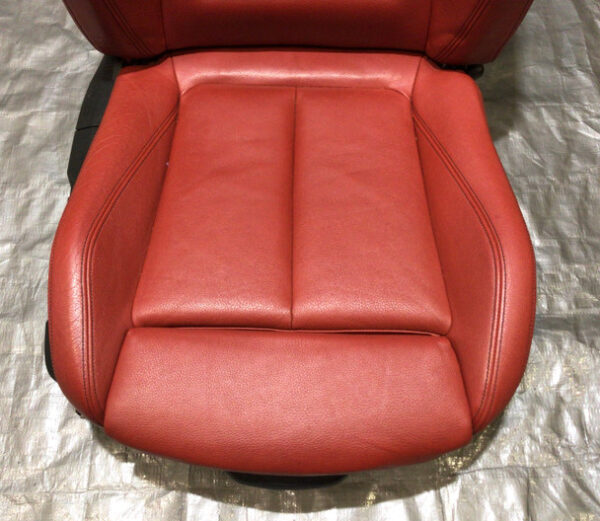 2014-2020 BMW 2 Series Coupe Front Sports Seats / Coral Red Leather / Pair / B2002 - Image 7