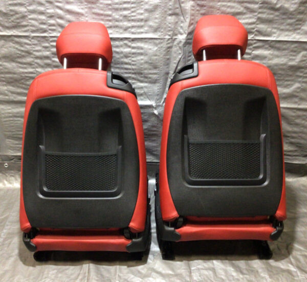2014-2020 BMW 2 Series Coupe Front Sports Seats / Coral Red Leather / Pair / B2002 - Image 11
