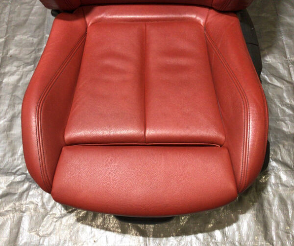 2014-2020 BMW 2 Series Coupe Front Sports Seats / Coral Red Leather / Pair / B2002 - Image 5
