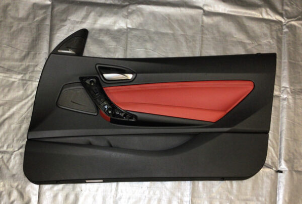 2014-2020 BMW 2 Series Interior Door Panels / Coral Red Dakota Leather / Pair / B2002 - Image 2