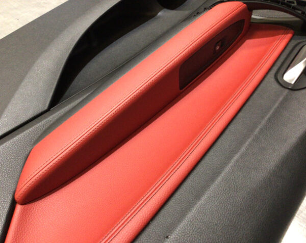 2014-2020 BMW 2 Series Interior Door Panels / Coral Red Dakota Leather / Pair / B2002 - Image 6