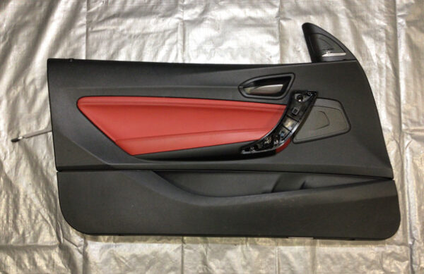 2014-2020 BMW 2 Series Interior Door Panels / Coral Red Dakota Leather / Pair / B2002 - Image 4