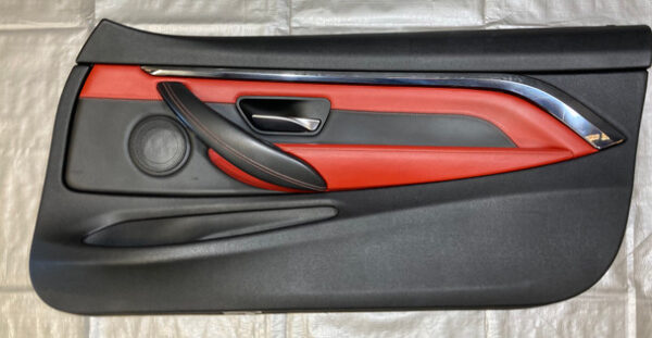 2015-2019 F82 F83 BMW M4 Interior Door Panels / Pair / Sakhir Orange Merino Leather / F8M05 - Image 3