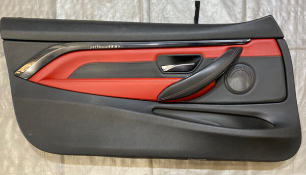 2015-2019 F82 F83 BMW M4 Interior Door Panels / Pair / Sakhir Orange Merino Leather / F8M05 - Image 4