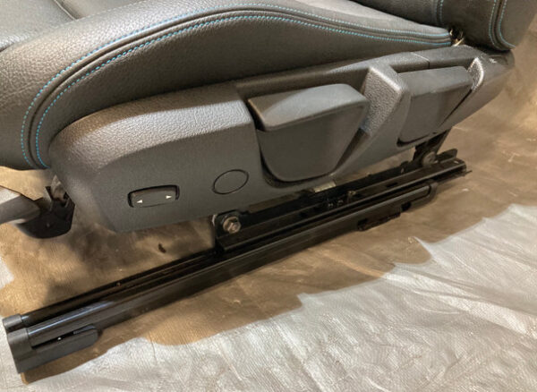 2016-2018 F87 BMW M2 Dakota Black Leather Front Sport Seats / Pair / Blue Stitching / B2008 - Image 6