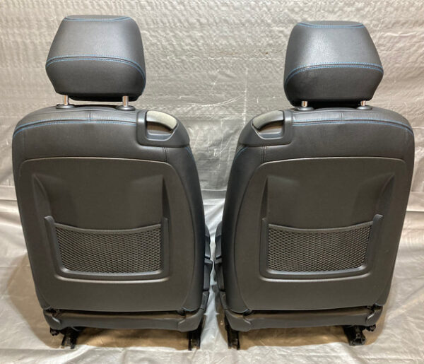 2016-2018 F87 BMW M2 Dakota Black Leather Front Sport Seats / Pair / Blue Stitching / B2008 - Image 8