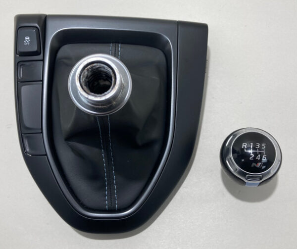 2019-2022 Hyundai Veloster N Manual Shift Knob w/ Boot / Trim Ring / OEM / HV010