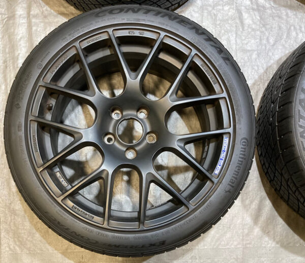 *DAMAGED* Set of 4 Sparco Pro Corsa Wheels Rims w/ Tires / 18x8" / 5x114.3 / HV010 - Image 2